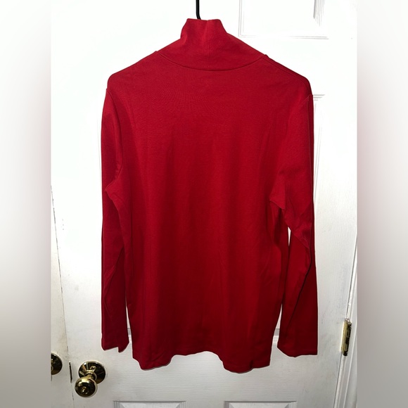 Uniqlo Women’s Solid Red Long Sleeve Turtleneck Stretch Top Size XL - Picture 5 of 5